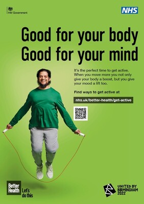Good for your body, good for your mind - skipping (A4 poster)
