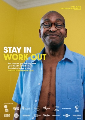 Stay in, work out - man (A4 poster)