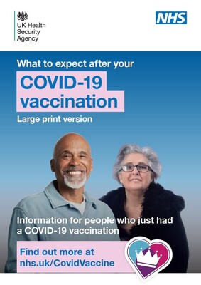 What to expect after your COVID-19 vaccination (large print)
