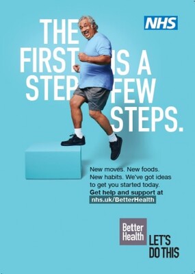The first step is a few steps - obesity (A4 poster)