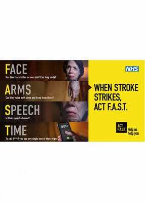 When stroke strikes, act F.A.S.T (digital screen)