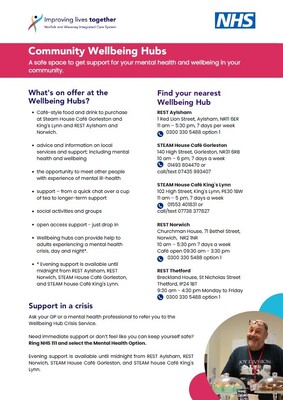 Community wellbeing hubs (A4 poster)