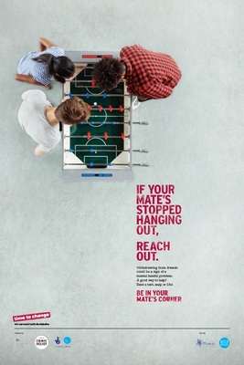 If your mate's stopped hanging out, reach out (football - A3 poster)