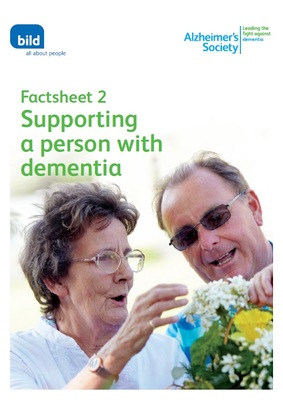 Supporting a person with dementia (easy read)