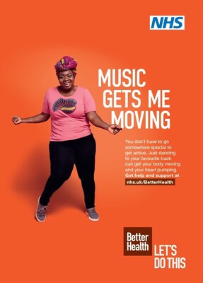 Music gets me moving (A4 poster)