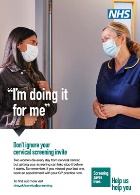 I'm doing it for me - don't ignore your cervical screening invite (A4 poster)